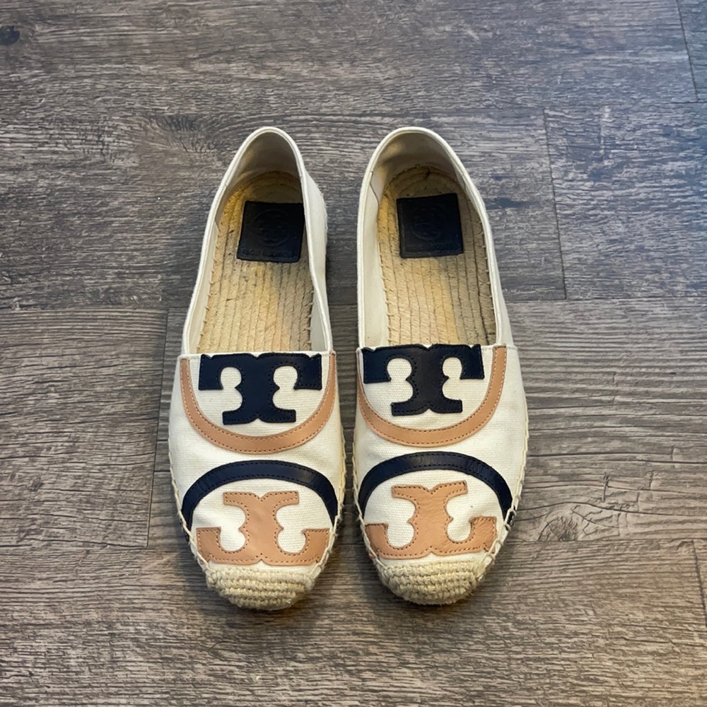Tory Burch Poppy Logo Espadrille Flat